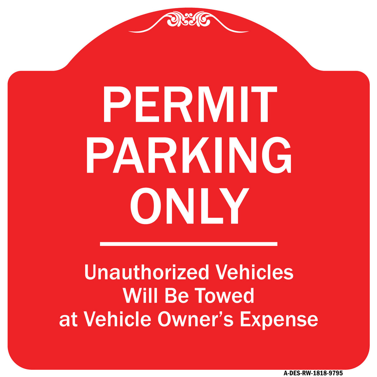 Permit Parking Only Unauthorized Vehicles
