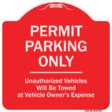 Permit Parking Only Unauthorized Vehicles