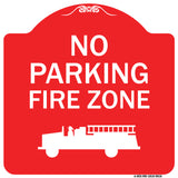 No Parking, Fire Zone With Graphic