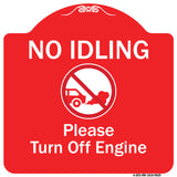 No Idling, Please Turn Off Engine With Graphic