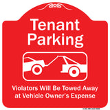 Tenant Parking, Violators Towed Away With Graphic