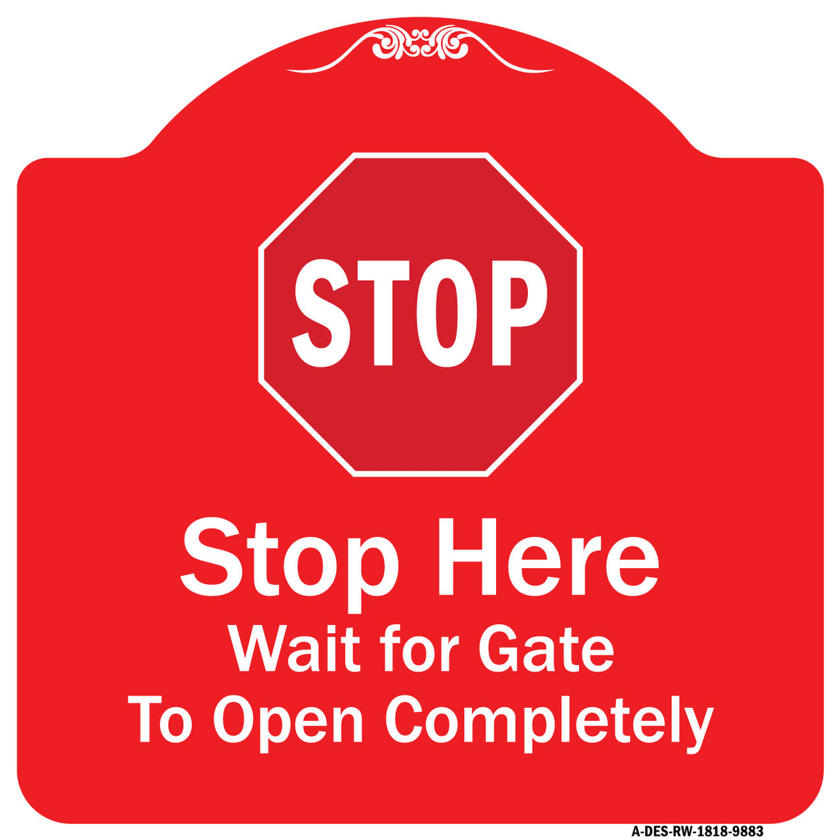 Stop, Wait For Gate To Open Completely With Symbol