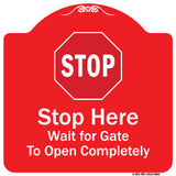 Stop, Wait For Gate To Open Completely With Symbol