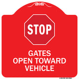 Stop, Gates Open Toward Vehicle