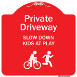 Private Driveway Slow Down Kids At Play