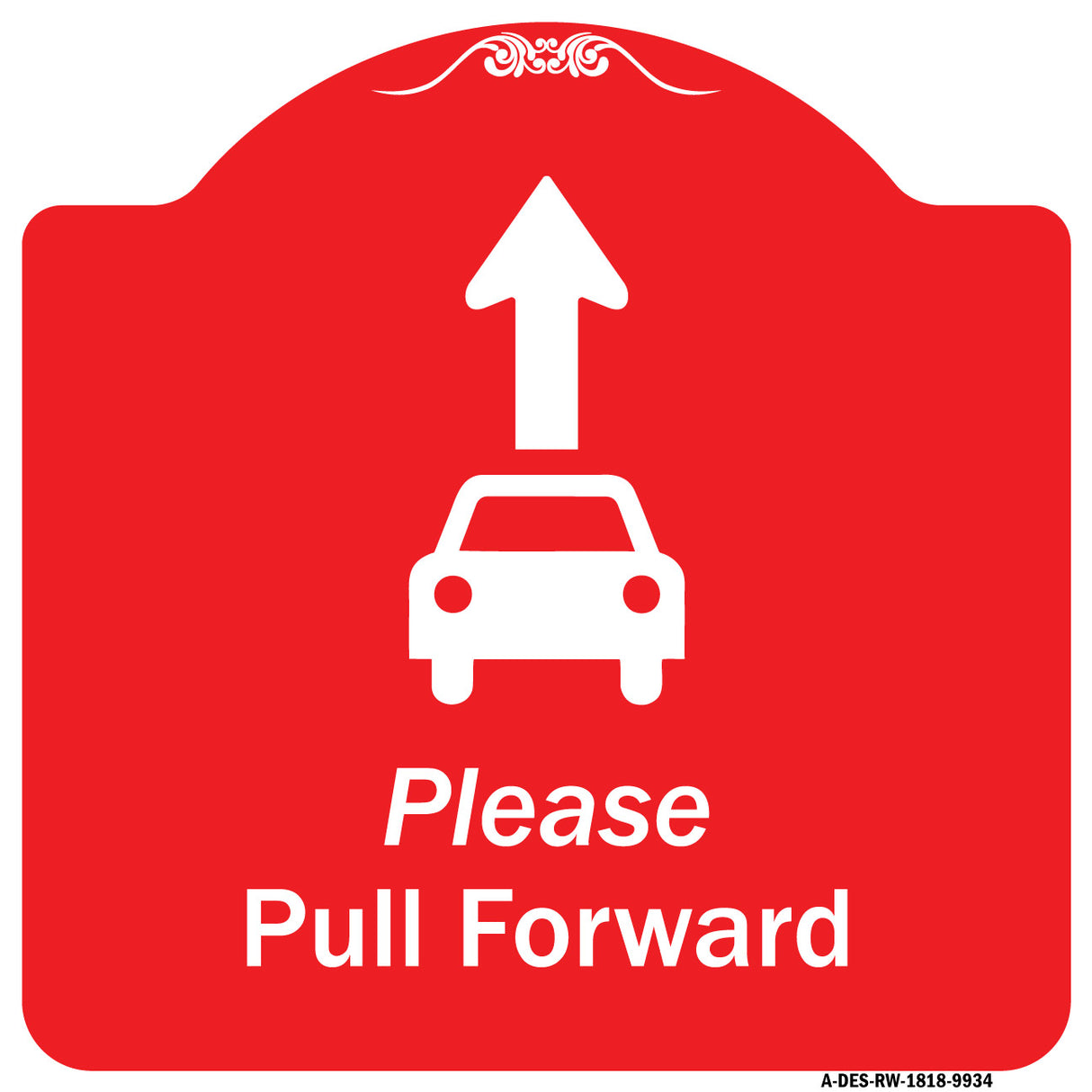 Please Pull Forward With Graphic And Ahead Arrow