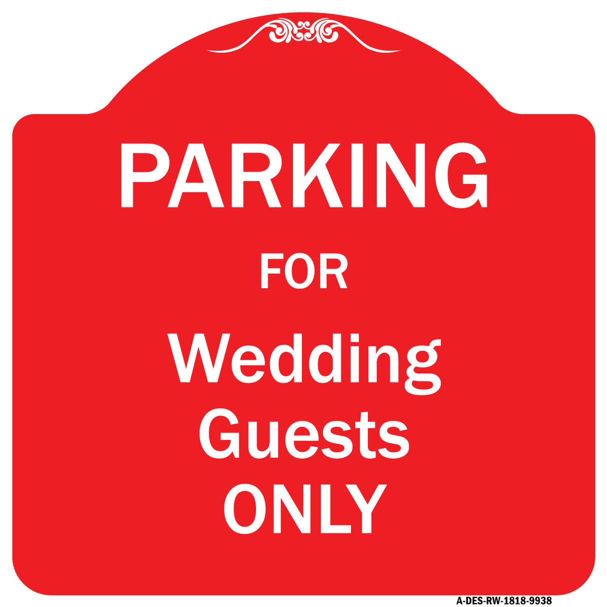 Parking For Wedding Guests Only