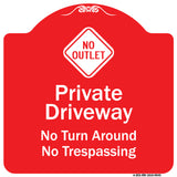 No Turn Around Or Trespassing With No Outlet Symbol