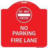 Do Not Enter, No Parking, Fire Lane With Graphic