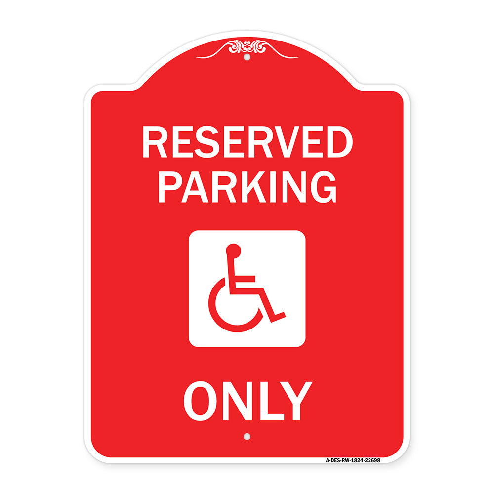 With NY Compliance Reserved Parking Only (With Access Icon)