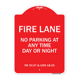 Wisconsin Fire Lane No Parking at Anytime Day or Night