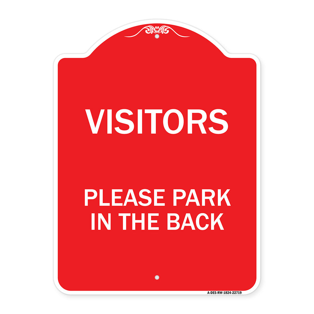 Visitors Please Park in the Back
