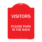 Visitors Please Park in the Back