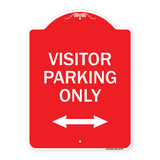 Visitor Parking Sign Visitor Parking Only (With Bidirectional Arrow)