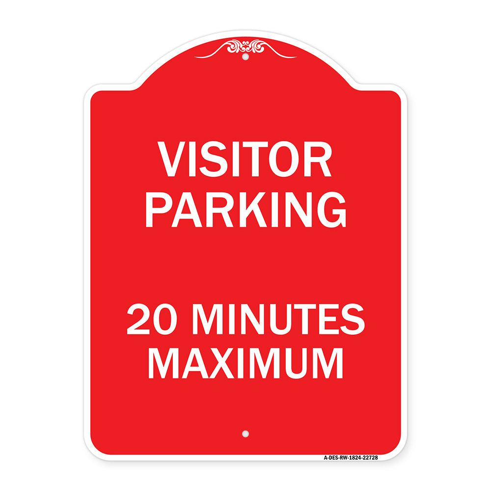 Visitor Parking Sign Visitor Parking 20 Minutes Maximum