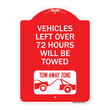 Vehicles Left Over 72 Hours Will Be Towed Tow-Away Zone (With Car Tow Graphic)