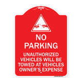 Unauthorized Vehicles Towed at Owner Expense with Graphic