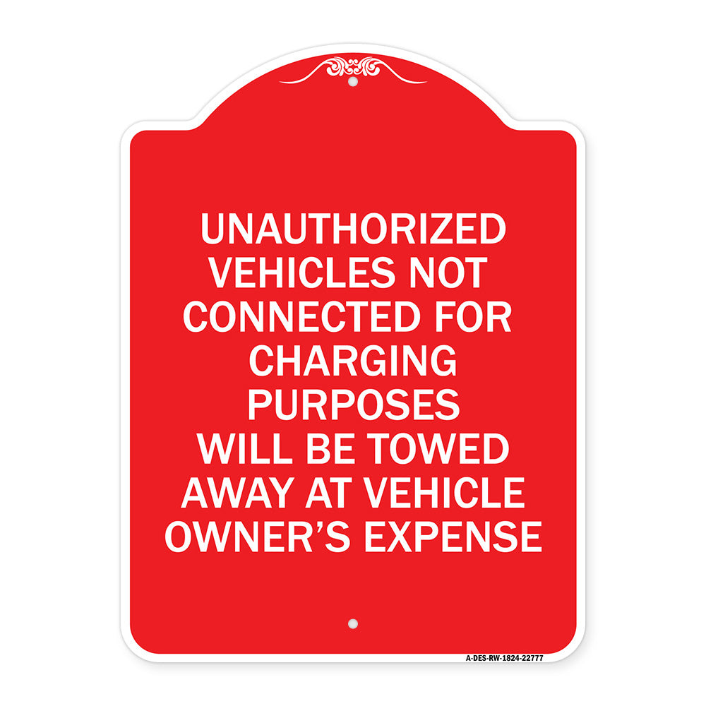 Unauthorized Vehicles Not Connected for Charging Purpose Will Be Towed