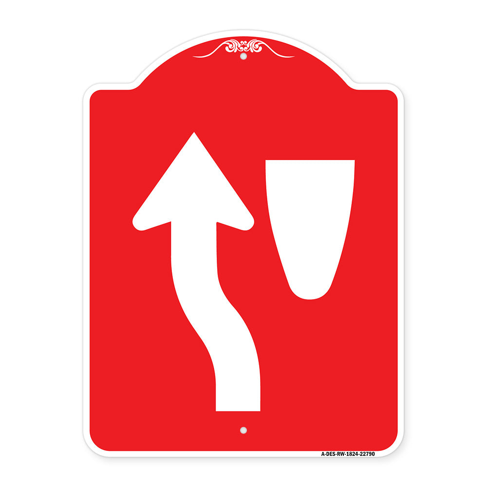 Traffic Sign Keep Left Symbol