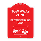Tow Away Zone - Private Parking Only (With Car Towing Symbol)