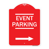Thanks for Coming Turn Right for Exit Event Parking with Right Arrow