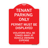 Tenant Parking Only Display Permit Violators Towed at Owner Expense