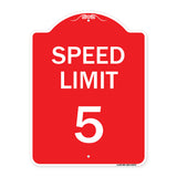 Speed Regulation Sign Speed Limit 5 Mph