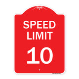 Speed Reduction Sign Speed Limit 10 Mph