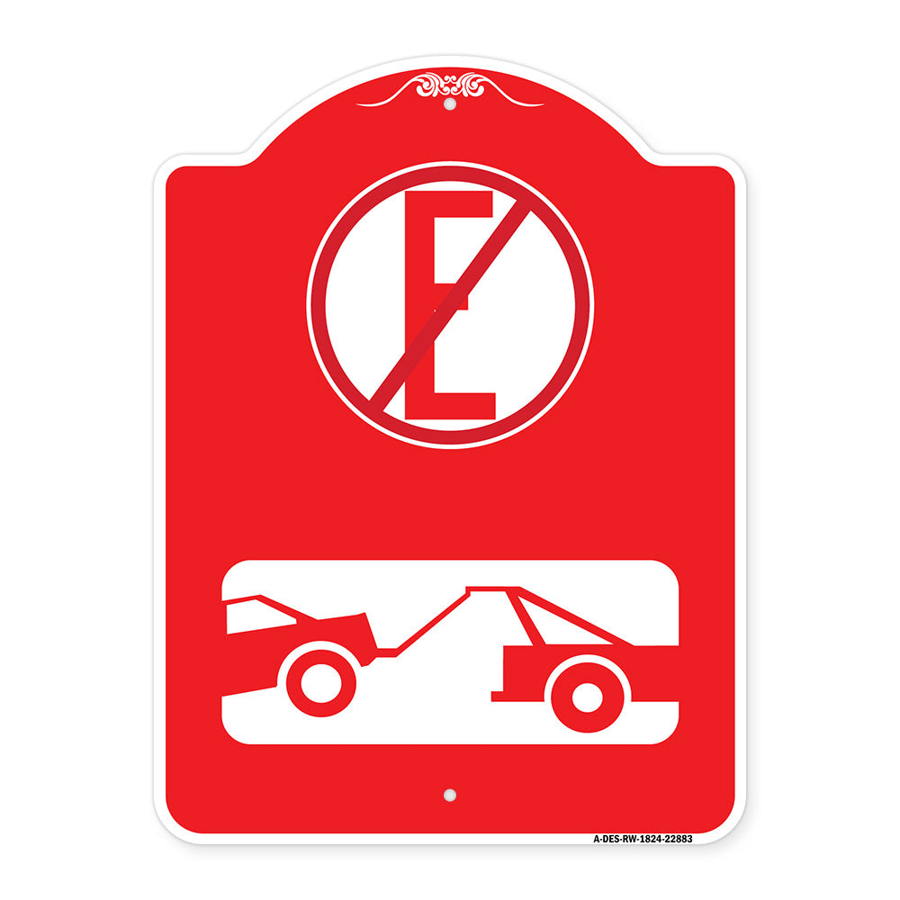 Spanish Parking Control Sign No Estacionar (No Parking) (With Symbol)