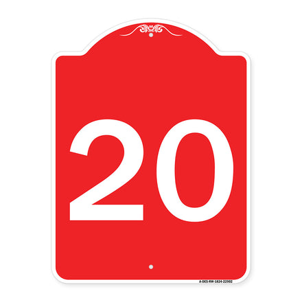 Sign with Number '20