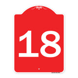 Sign with Number '18