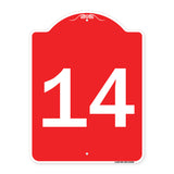 Sign with Number '14