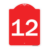 Sign with Number '12
