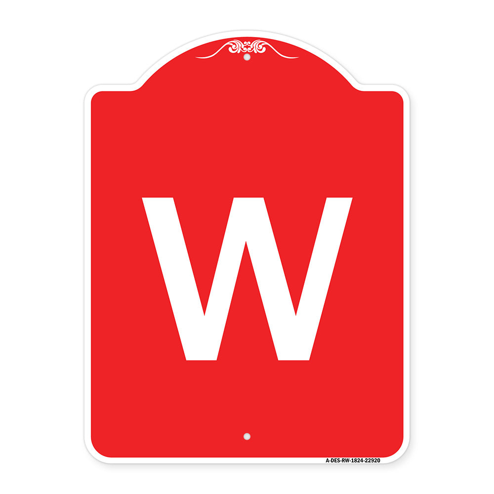 Sign with Letter W