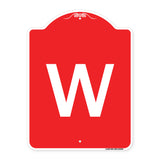 Sign with Letter W