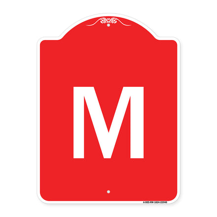 Sign with Letter M