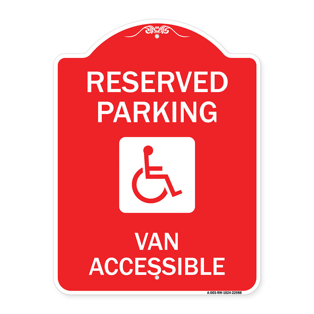 Reserved Parking Van Accessible with Symbol