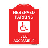 Reserved Parking Van Accessible with Symbol
