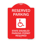 Reserved Parking State Disabled Parking Permit Required (Handicapped Symbol)