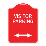 Reserved Parking Sign Visitor Parking (Arrow Pointing Left and Right)