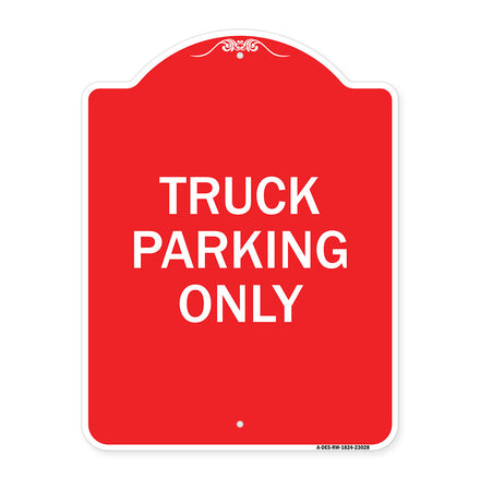 Reserved Parking Sign Truck Parking Only