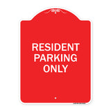 Reserved Parking Sign Resident Parking Only
