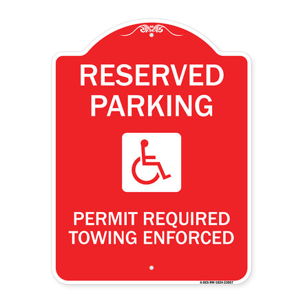 Reserved Parking Permit Required Towing Enforced (With Graphic)