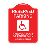 Reserved Parking Handicap Plate or Permit Only A.R.S Sec. 28-884 (Handicapped Symbol)