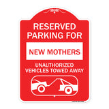 Reserved Parking for New Mothers Unauthorized Vehicles Towed Away (With Tow Away Graphic)