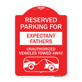 Reserved Parking for Expectant Fathers Unauthorized Vehicles Towed Away (With Tow Away Graphic)