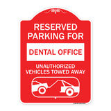 Reserved Parking for Dental Office Unauthorized Vehicles Towed Away (With Car Tow Graphic)