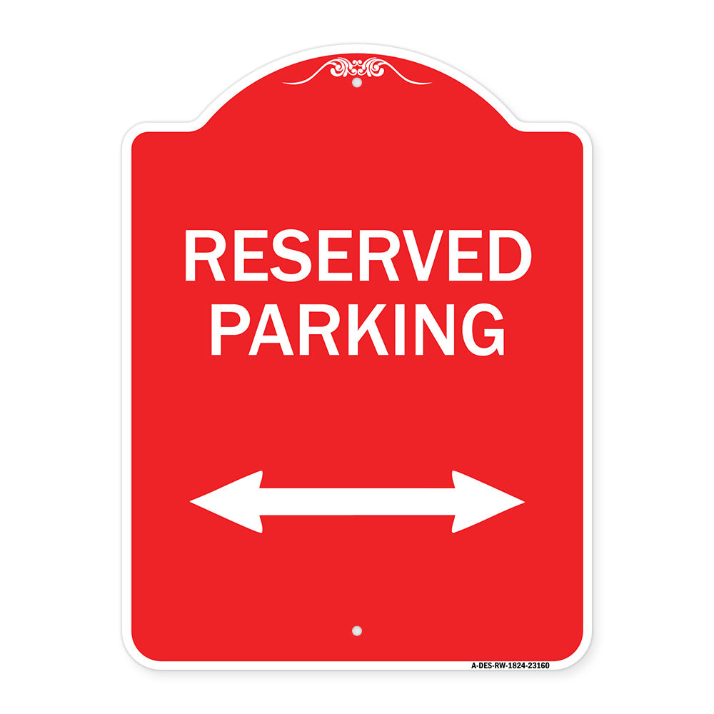Reserved Parking (Arrow Pointing Left and Right)