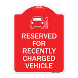 Reserved for Recently Charged Vehicle with Graphic