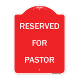 Reserved for Pastor